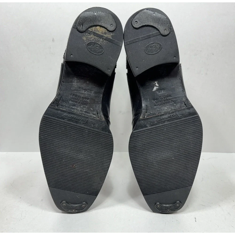 Jo Ghost Leather Ankle Black Exotic Leather Chelsea Boots Size EU 44.5 / 11.5 US